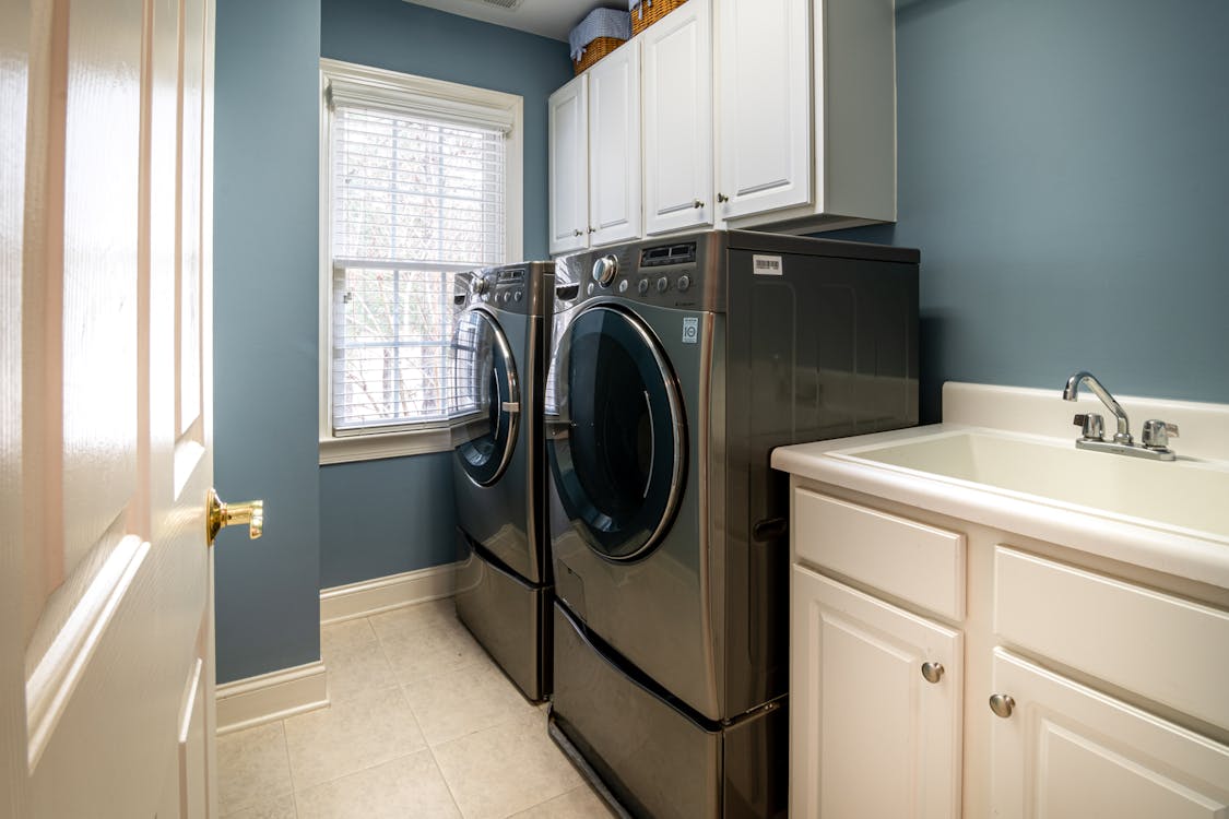 Compact washer and dryer in an apartment